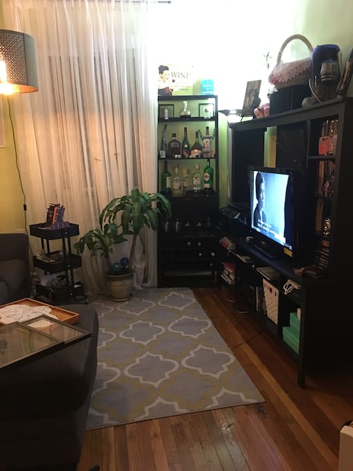 This is living area also,so u can use tv and computer for your needs.