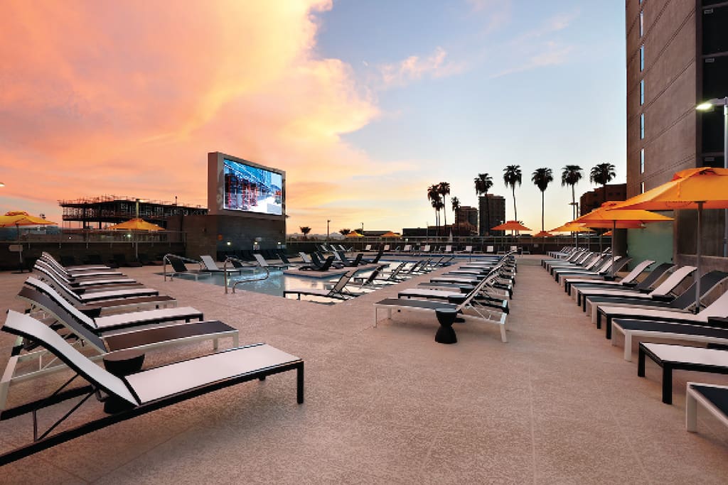 Nice, chilled pool area with sand beach!