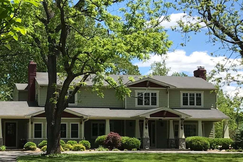 A retreat feel welcomes you as you drive up the driveway.
