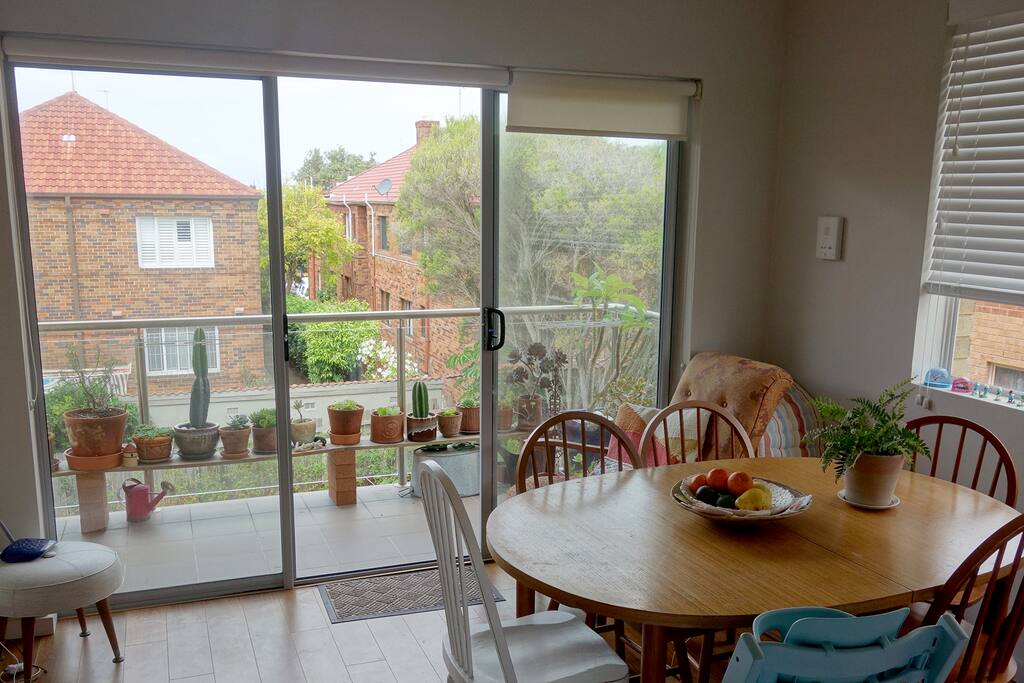 Open plan living area opens onto balcony