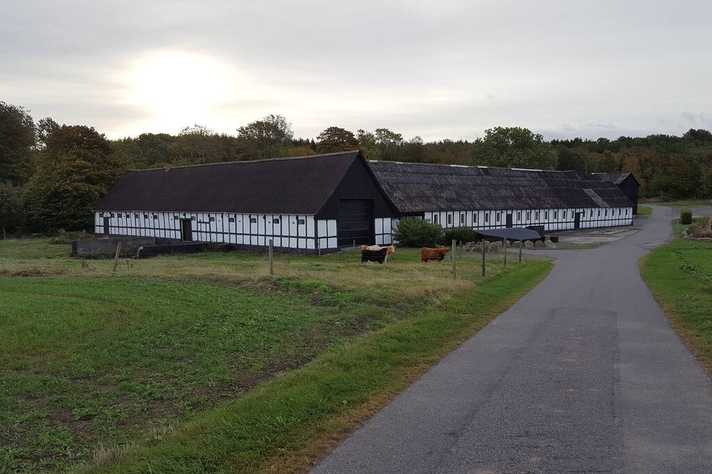 Gården set fra Stangevej når man kommer fra Gudhjem