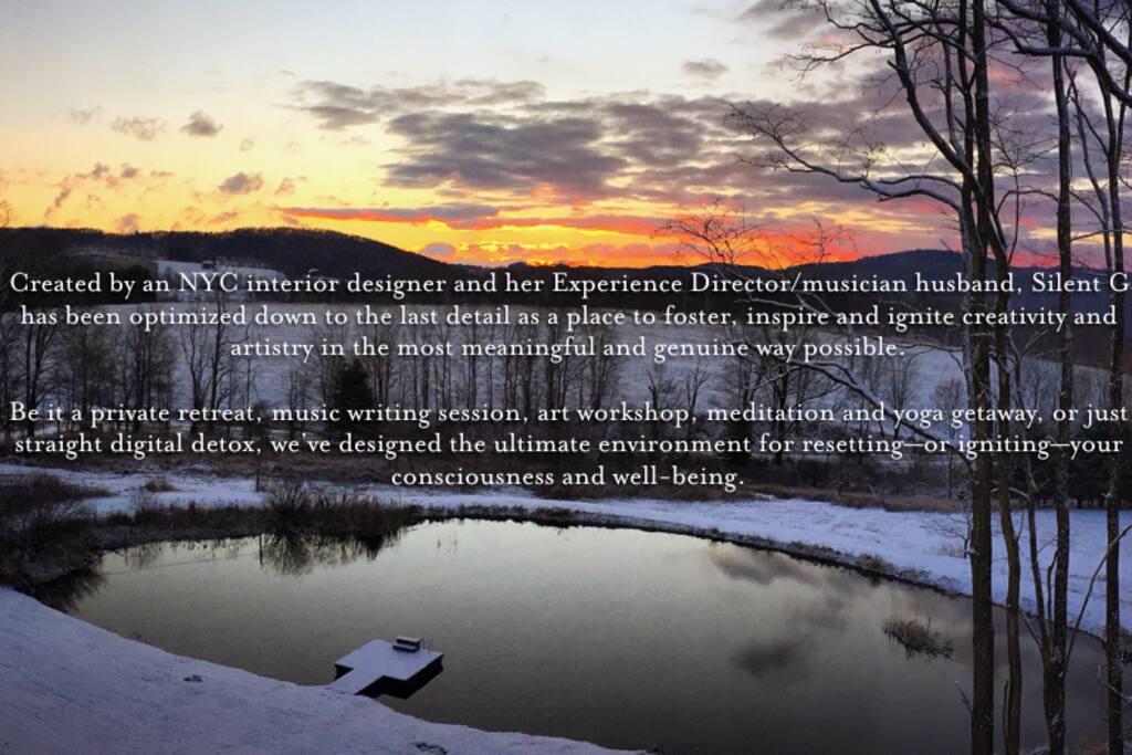 Our pond is as beautiful in the winter as in the summer. And yes you can swim in it!