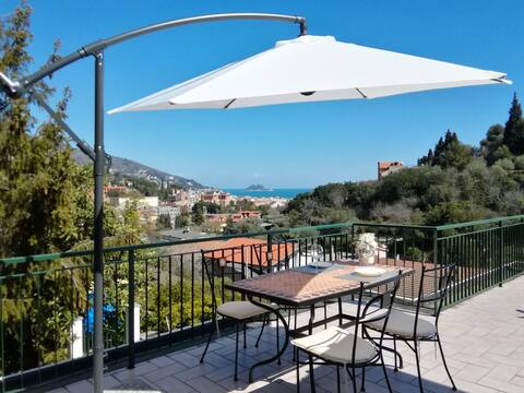 Two-room apartment with terrace and parking spot