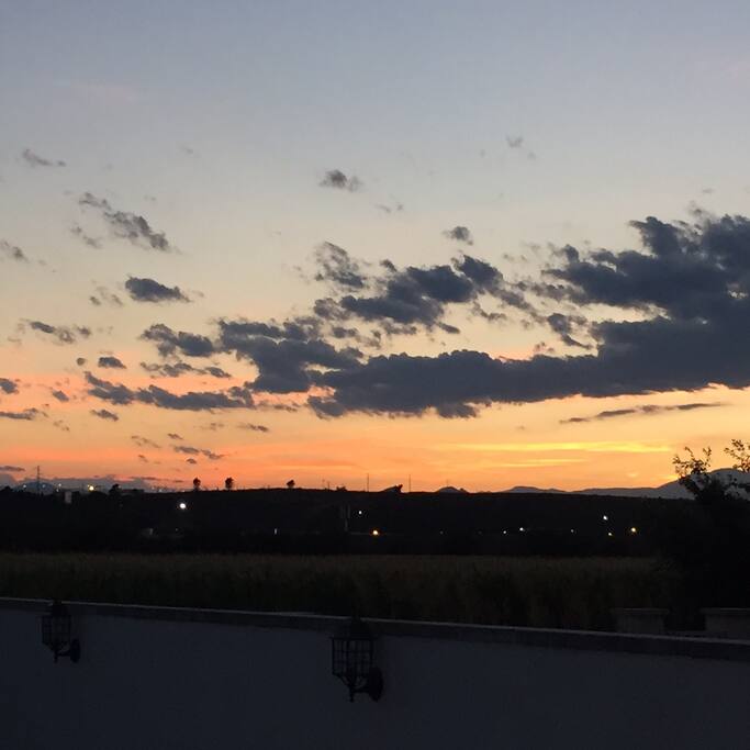 Lindo atardecer desde la terraza