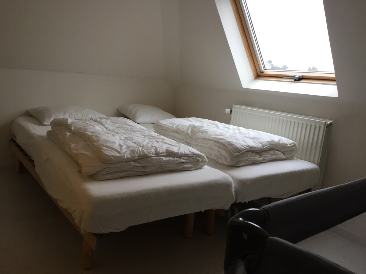 غرفة مزدوجة بسريرين مفردين