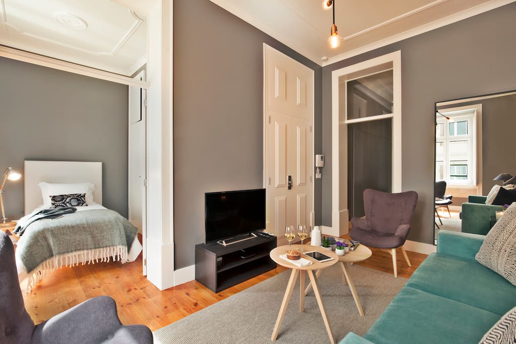 Living Room with Sofa Bed.