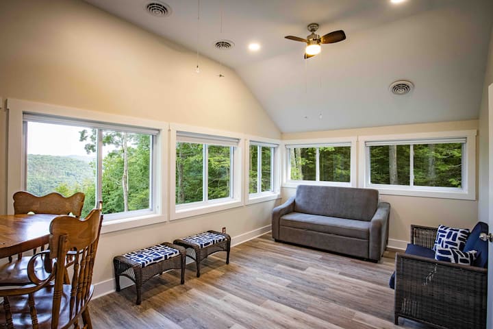 Upstairs sunroom queen sofa bedroom