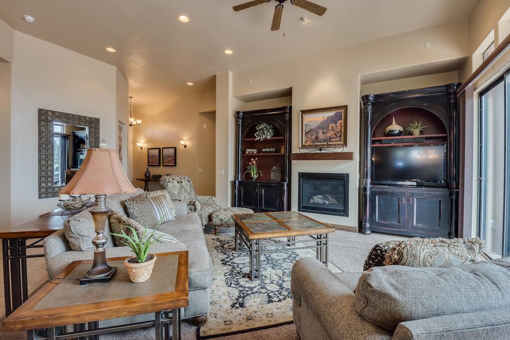 Living Room Upstairs with an amazing view of the landscape