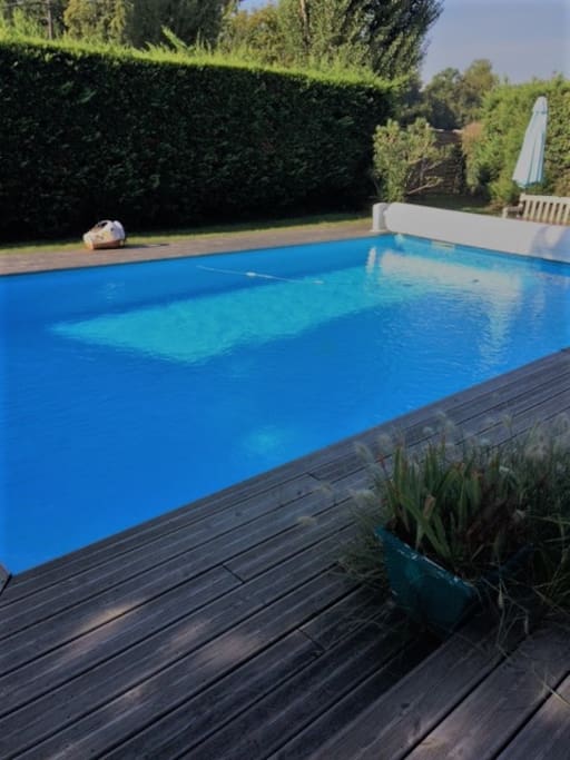 piscine avec volet solaire