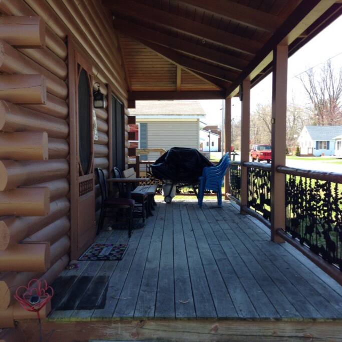 Porch with grill
