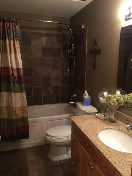 Private bathroom with jetted tub