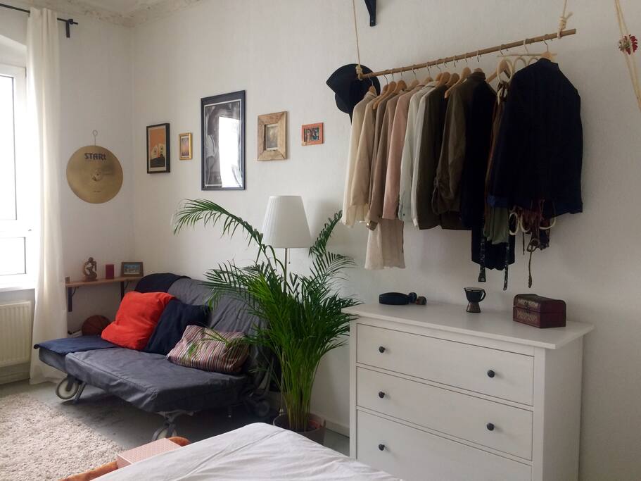 If needed, you can use the dresser and clothes rail during your stay.
