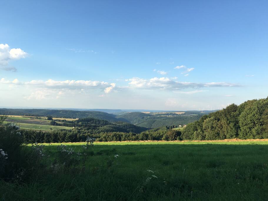 Blick auf die schöne Landschaft