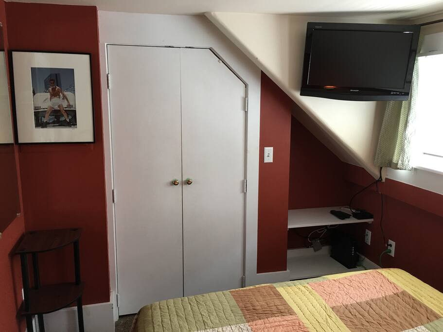 Bedroom Closet and Cable TV/DVD player