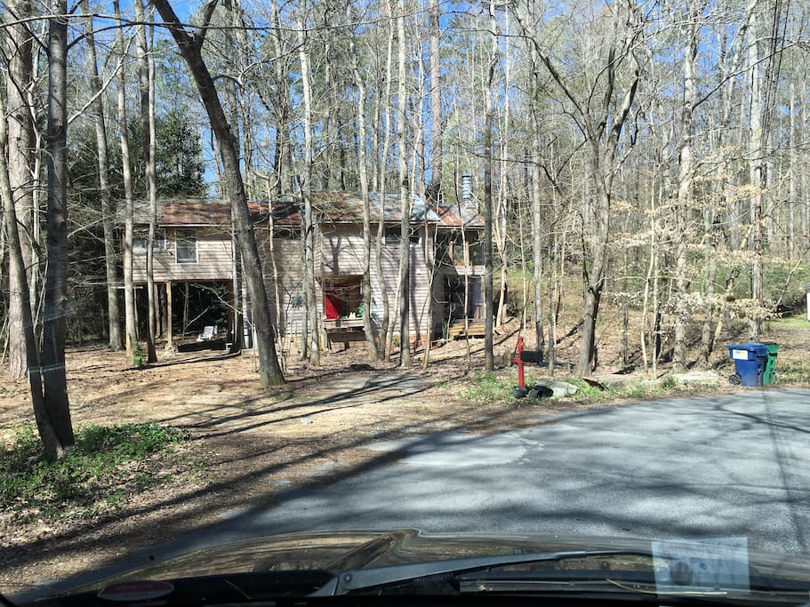 Carport is part of the deal, and walk through to double decks in back.
Stay in the trees and enjoy serenity
Often said this is a spiritual retreat because it's so quiet.