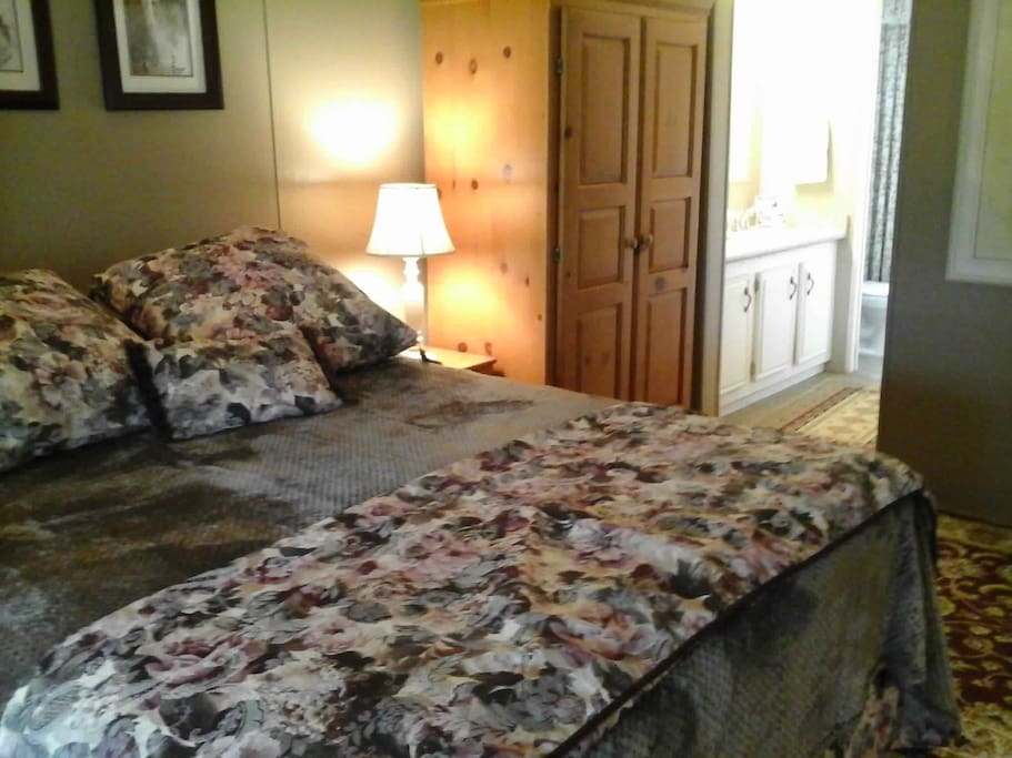 Master bedroom with adjoining full bathroom