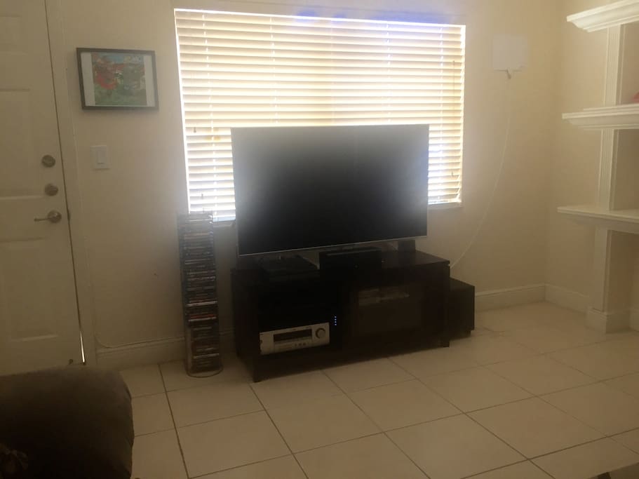 55" TV / Entertainment unit and sound system