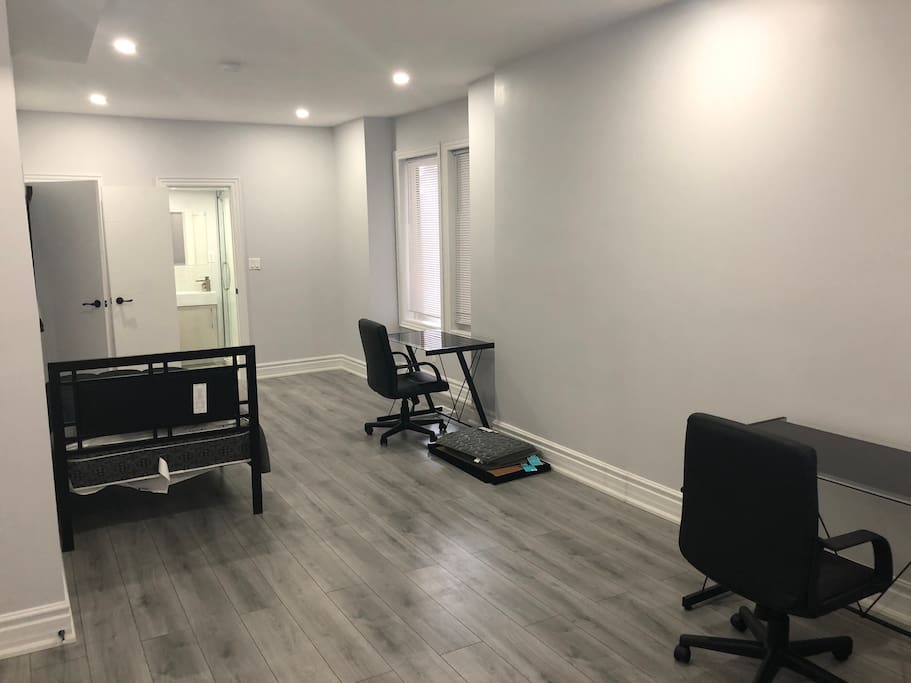 1st room with two beds/desks & it’s own ensuite.