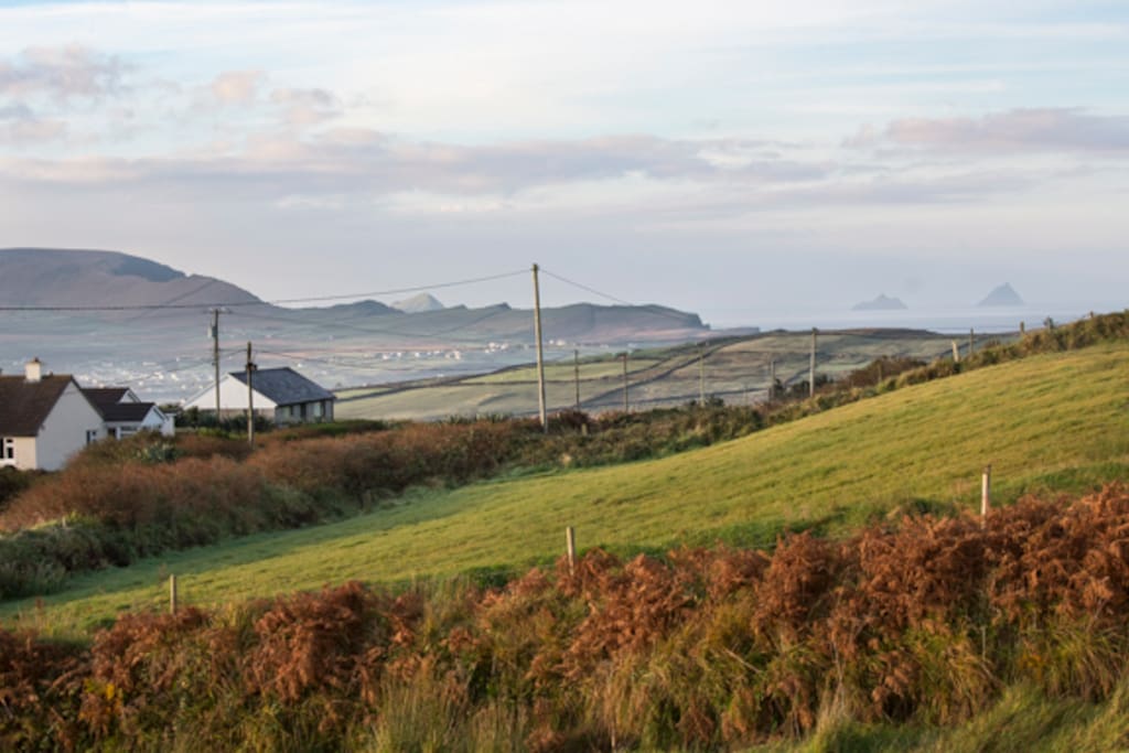 View from the front lawn of the Skelligs
