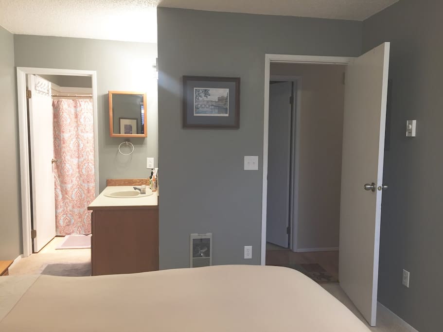 Bedroom to bathroom