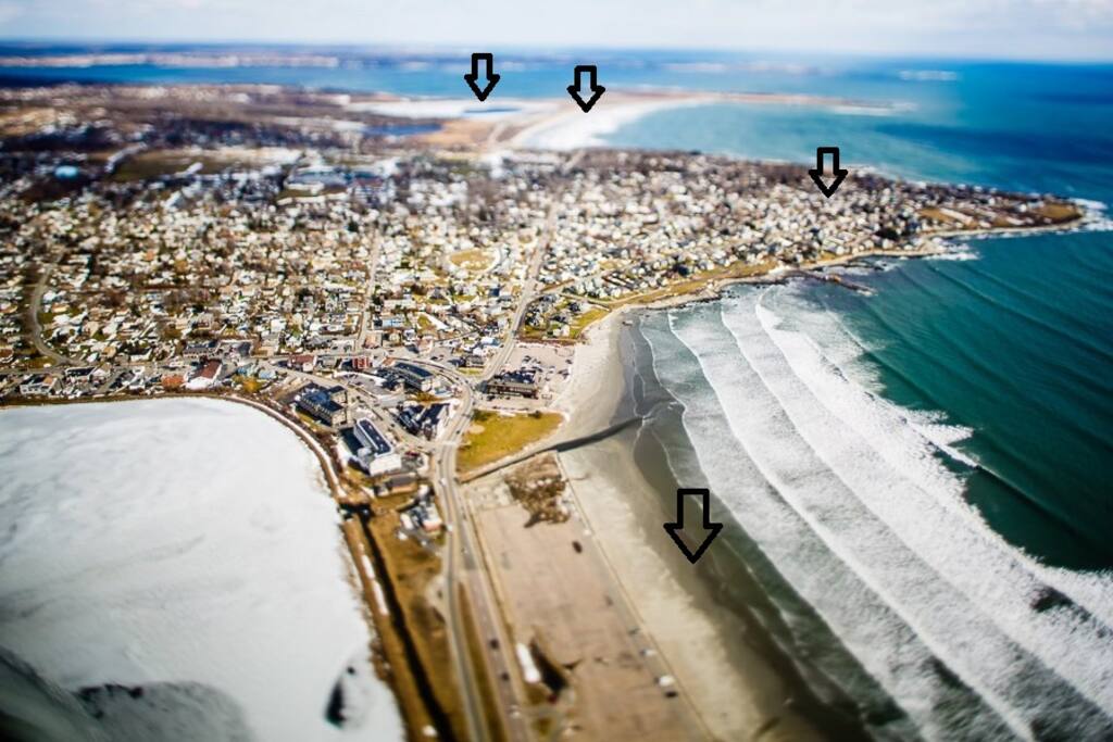 Arrow Foreground First beach, Newport
Arrow on right approximate house location
Arrow towards back right 2nd Beach, Middletown
Arrow back left 3Rd Beach, Middletown