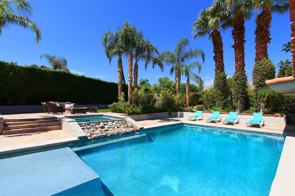 20x40-foot pool with plenty of chaise lounges