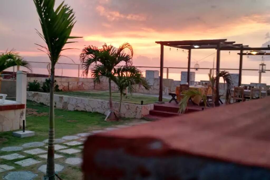Sunset from our outside bar