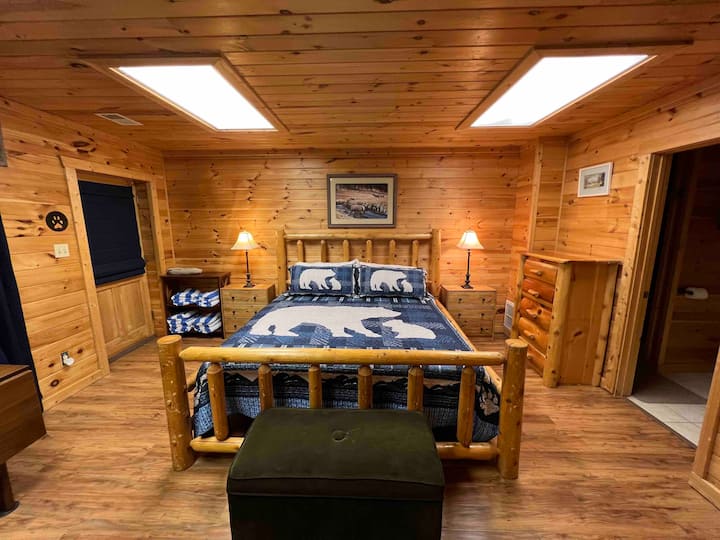 Downstairs bedroom and bathroom