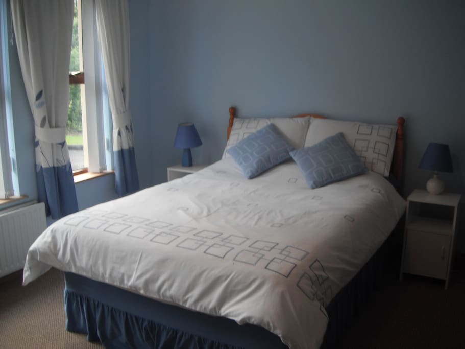 The bedroom is on the ground floor