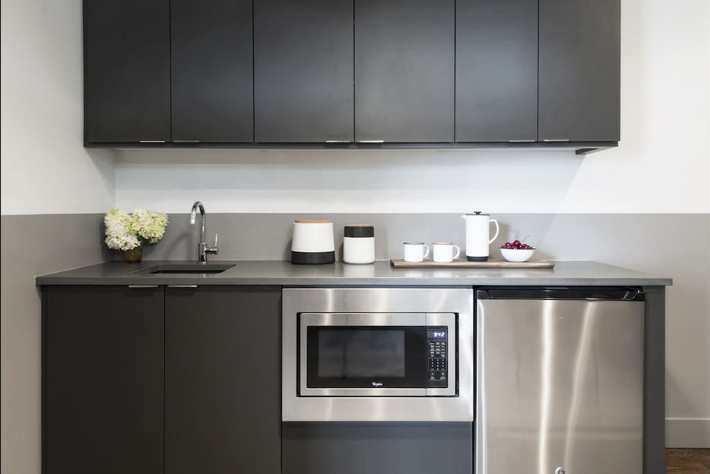 View of kitchenette.