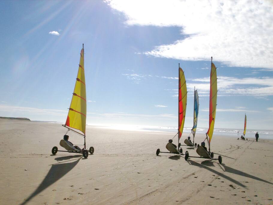 Beaucoup d'activités vous attendent : le char à voile
