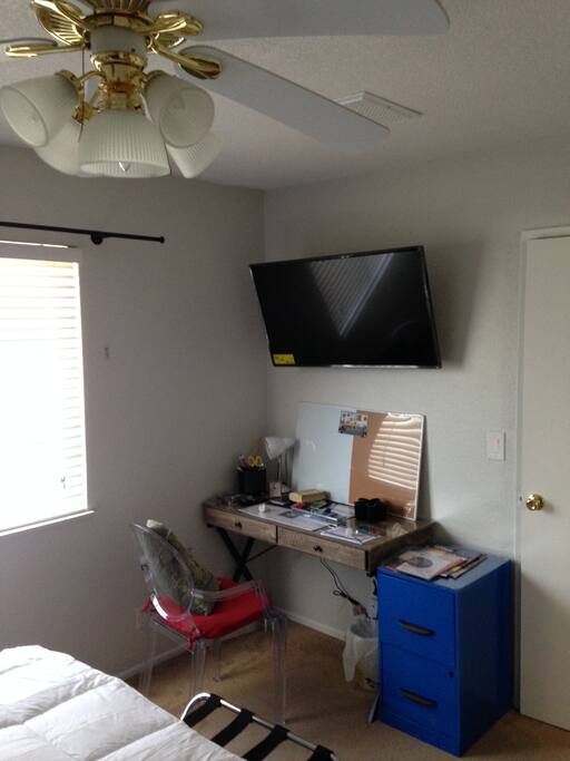 Desk in bedroom