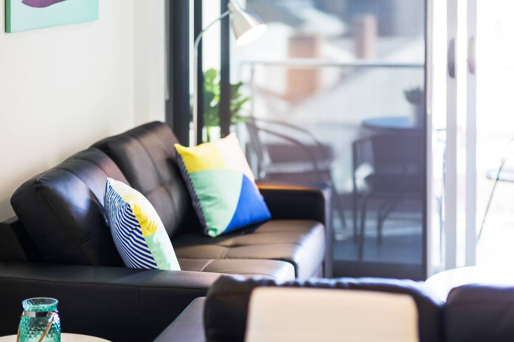 Relax in comfort and style on a sofa bed for two.