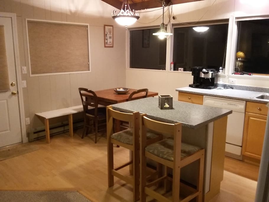 2nd Floor: Kitchen & Dining Area (table opens to double size)