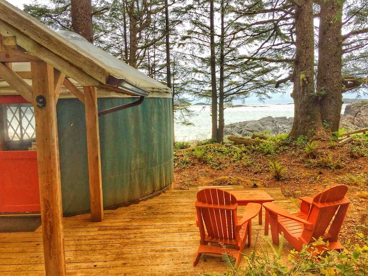 9. Small Ocean Front Yurt Yurts for Rent in Ucluelet, British