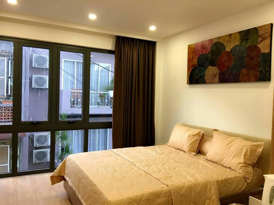 The comfortable bedroom
