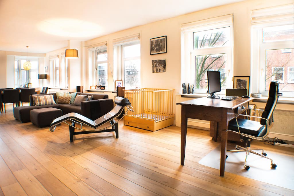 Very light and large living room