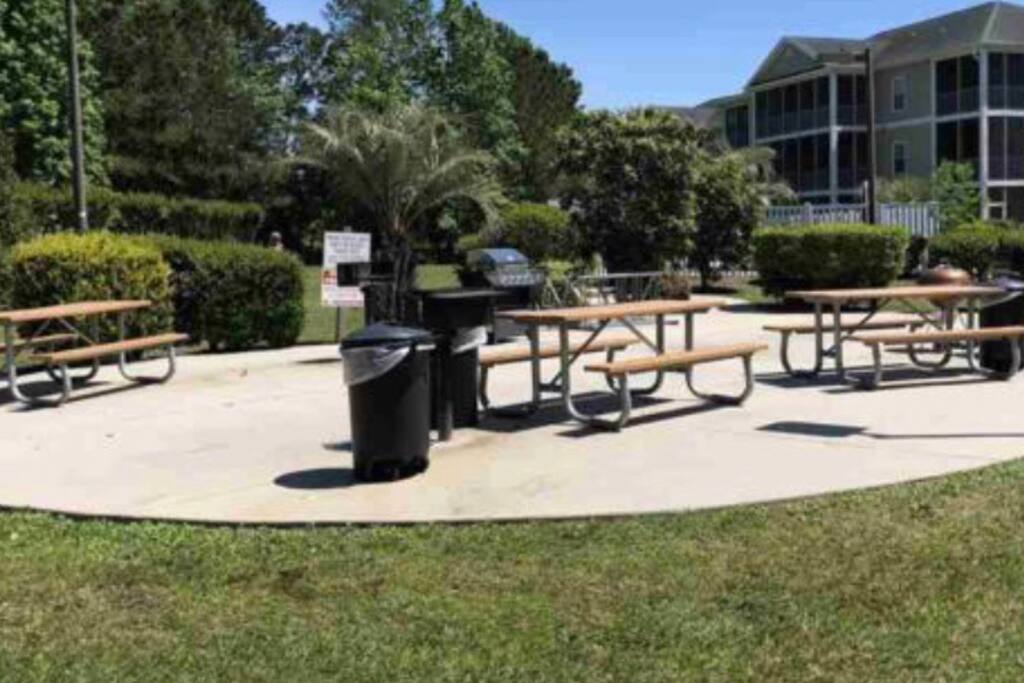 Condo picnic barbecue area.