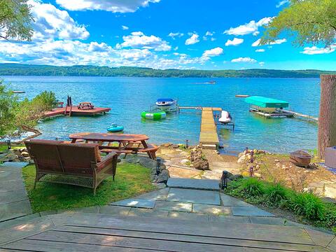 Canandaigua Lakehouse Private Beach for Family Fun