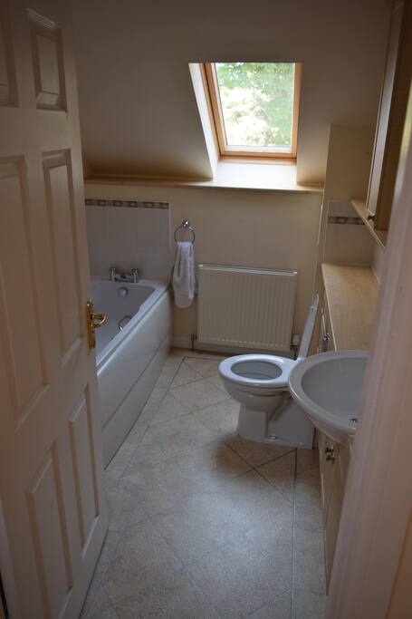 private bathroom with separate shower