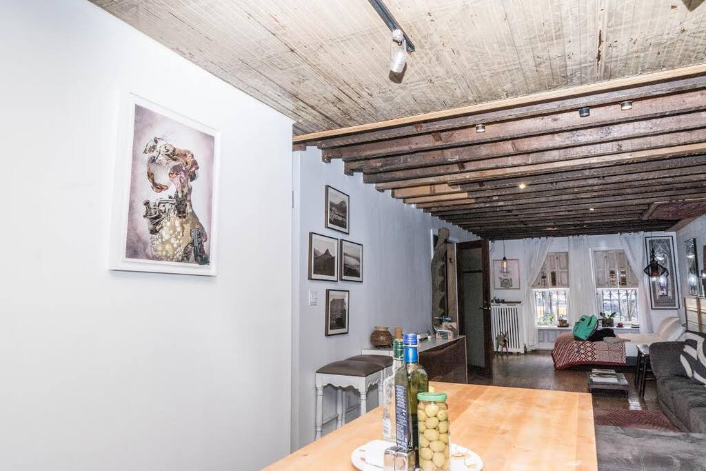 View of main space from the kitchen