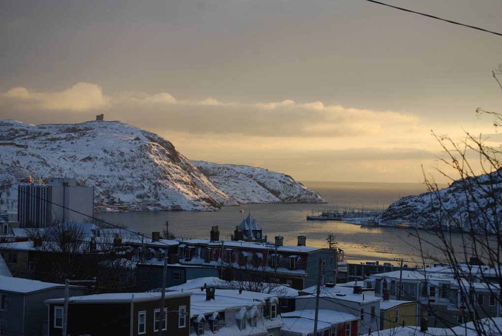 The view from upstairs in winter