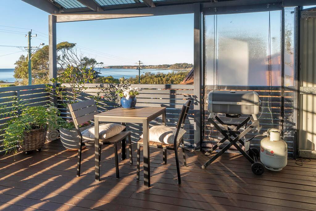 Sit on the deck and enjoy the ocean view