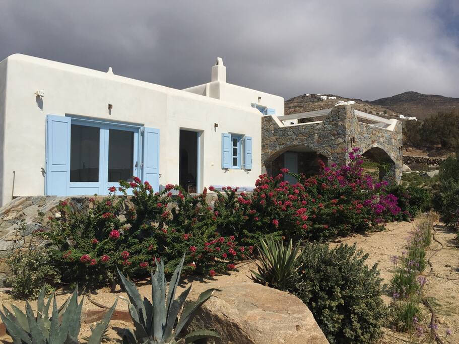 The front terrace and garden