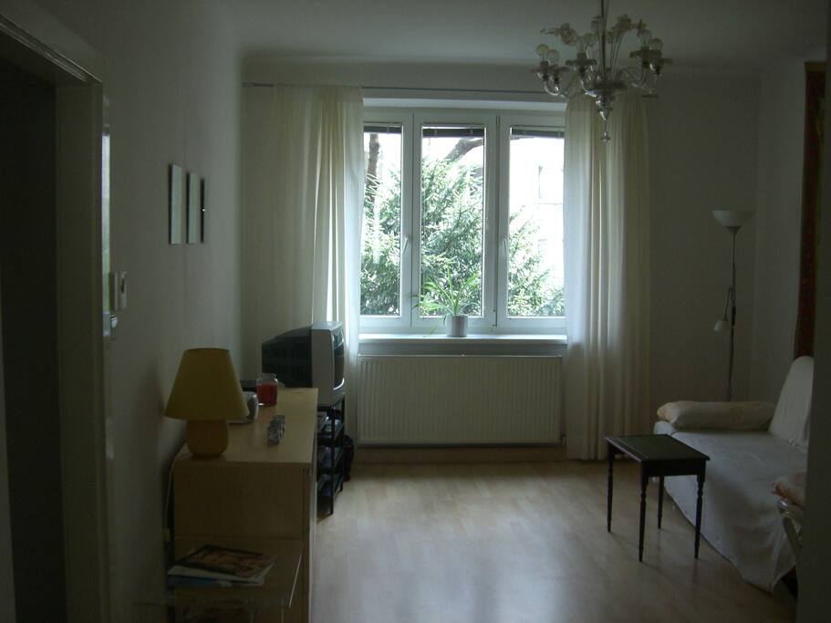 living room with view to the backyard