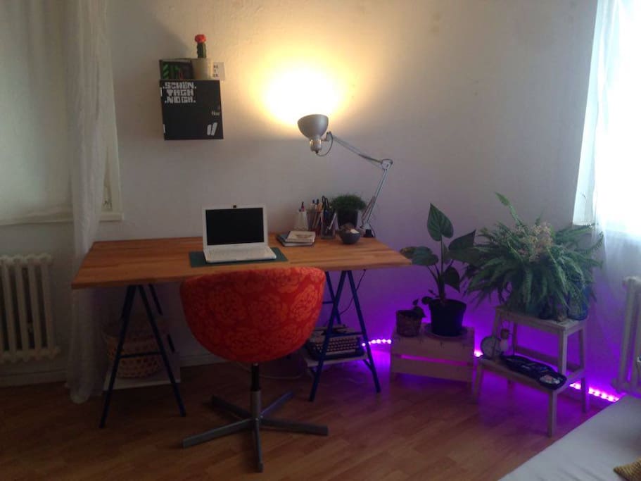 A desk for you to work at.