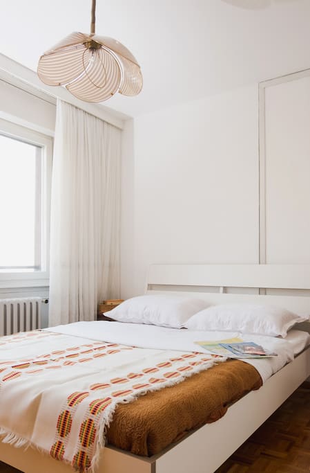 But if you like to sleep longer you can pull down the shades and curtains