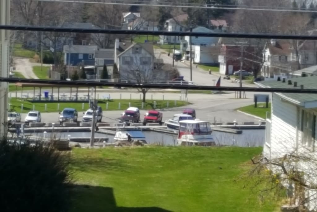 View of Olcott Marina from 2nd floor deck
