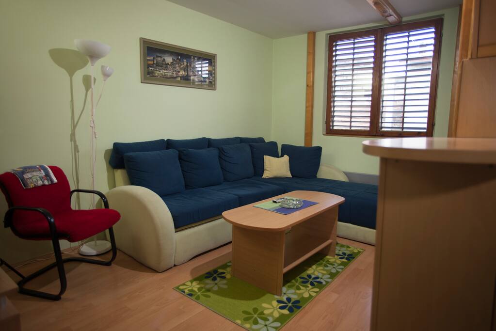 Living room with sofa bed