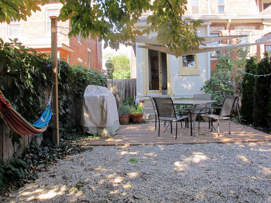 Newly remodeled backyard.